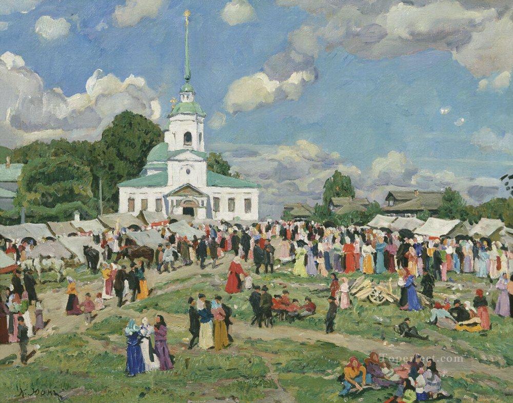 rural holiday tver governorate 1910 Konstantin Yuon Oil Paintings